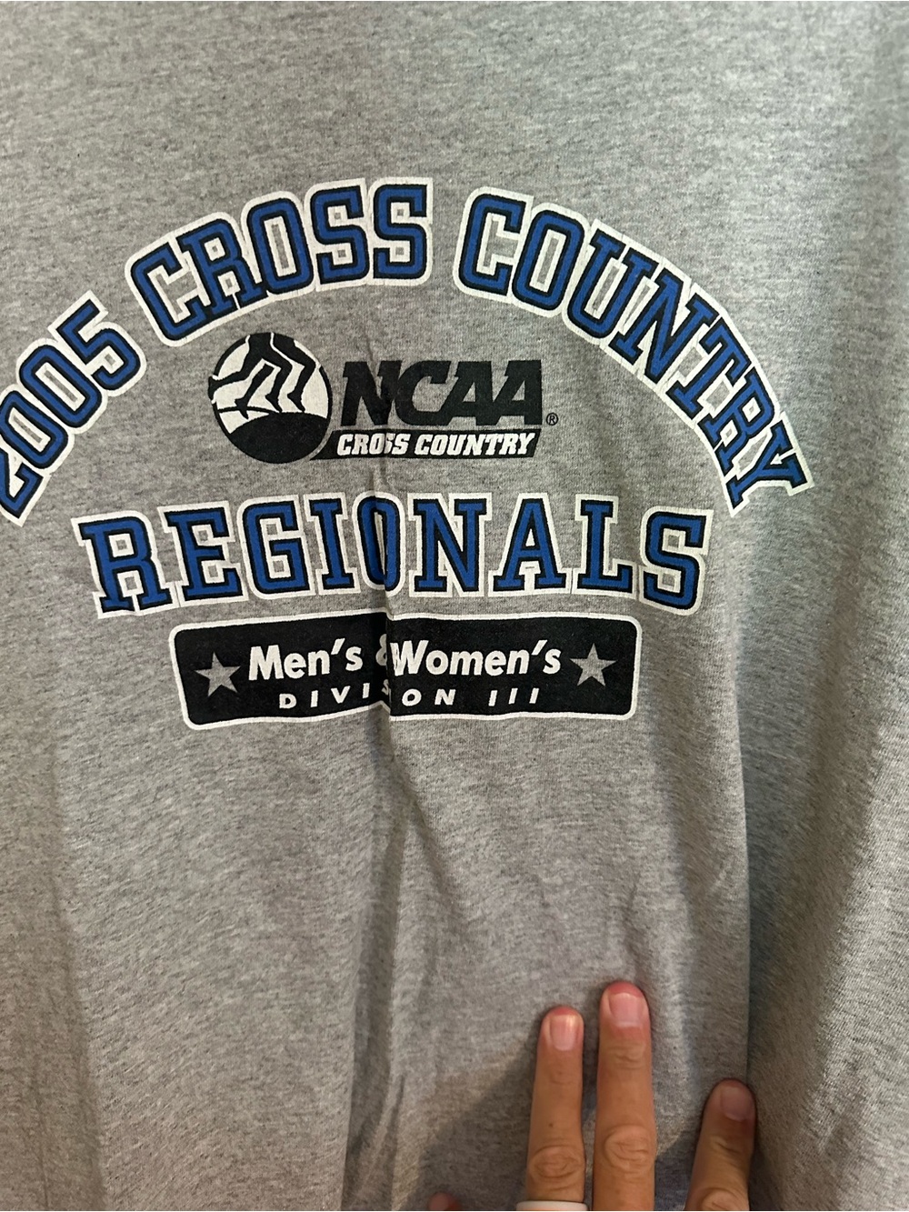 Gear For Sports Gray NCAA Cross Country Regionals Tee with Blue Accents